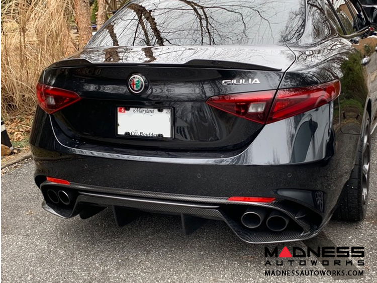 Alfa Romeo Giulia Rear Diffuser Quadrifoglio Carbon Fiber MADNESS